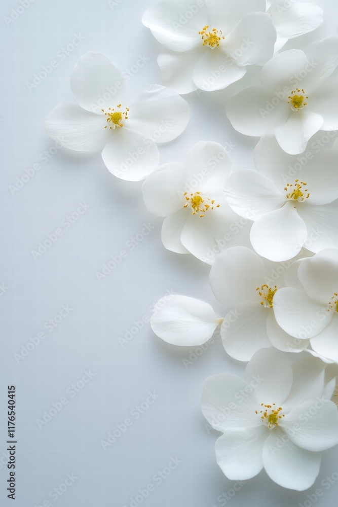Obraz premium White Floral Arrangement with Delicate Petals and Bright Centers