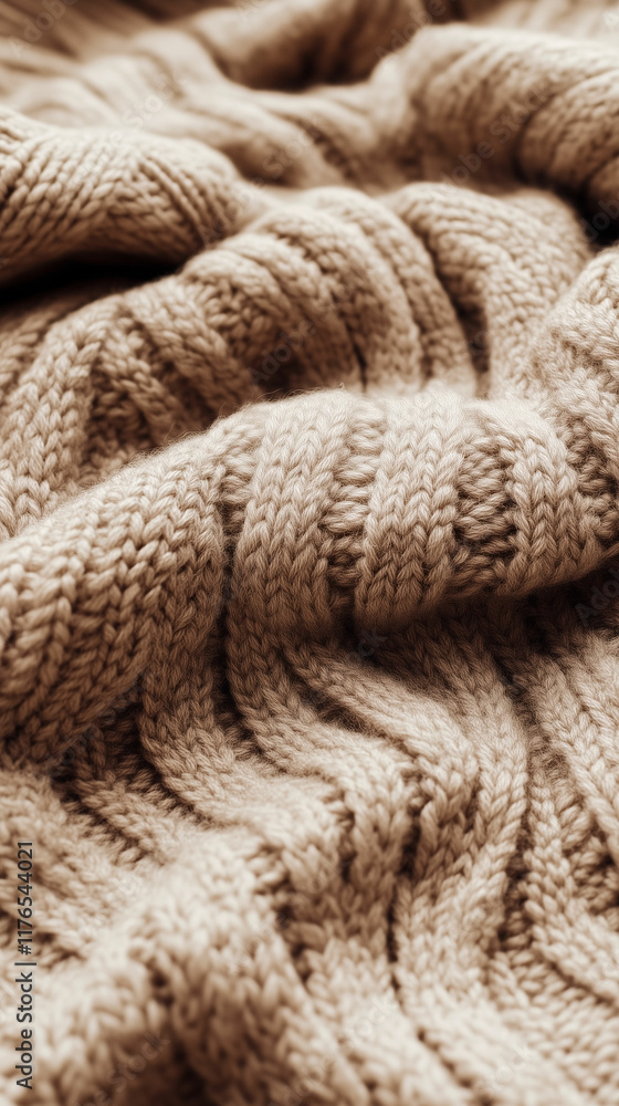 Cozy knitted mocha mousse blanket texture perfect for winter relaxation Cozy knitted mocha mousse blanket texture perfect for winter relaxation