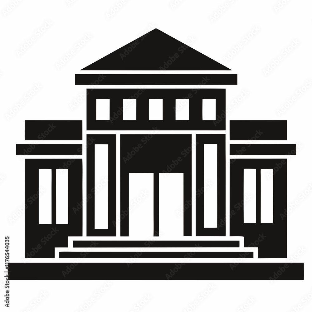 Corporate Building Silhouette Vector Art Corporate Building Silhouette Vector Art