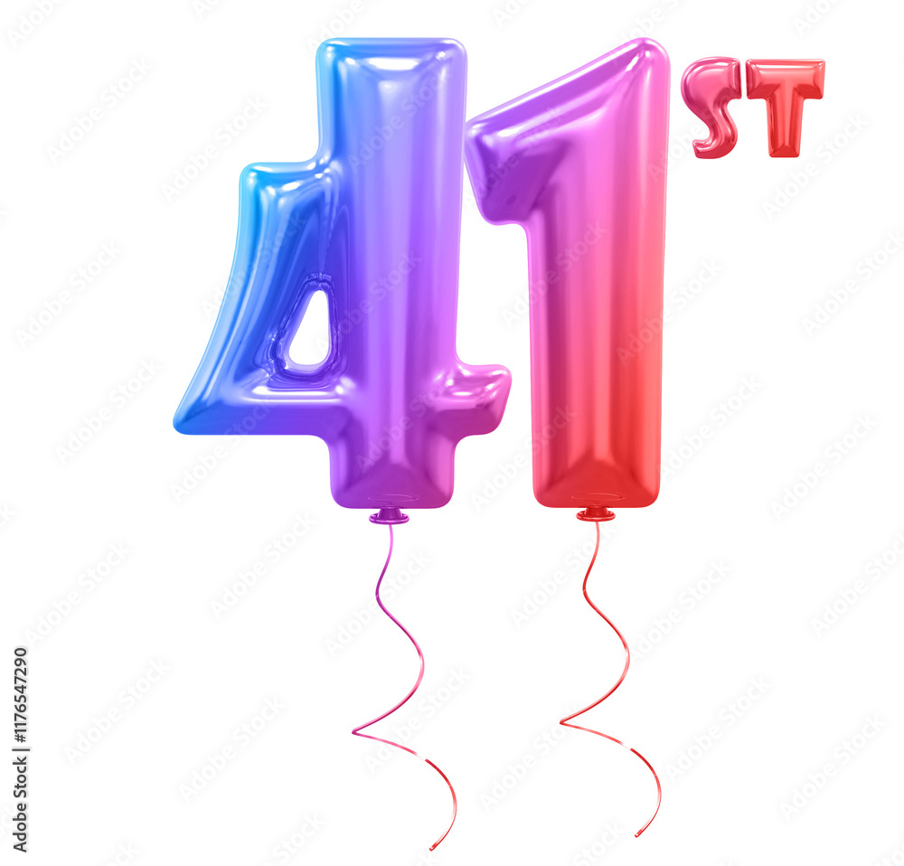 41 Year Anniversary Gradient Balloon 41 Year Anniversary Gradient Balloon