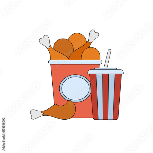 Fried Chicken Bucket with Soda Cup
