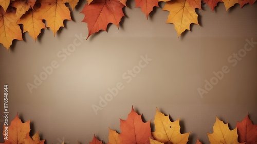 Autumn leaf textured background, warm tones, ample space for adding text or graphics, simple and elegant, photorealistic. photo