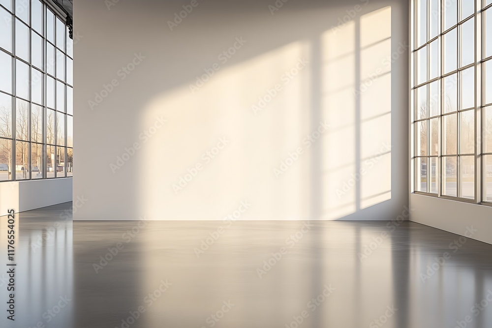 Minimalist Sunlit Room With Expansive Windows Perfect for Creative and Commercial Use : Generative AI Minimalist Sunlit Room With Expansive Windows Perfect for Creative and Commercial Use : Generative AI