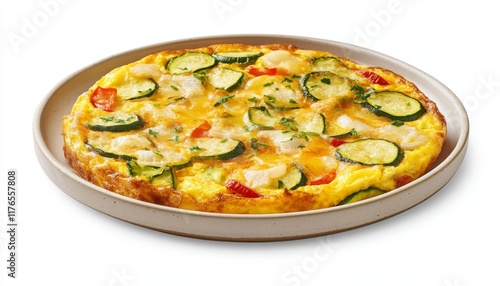 Healthy Vegetable Frittata with Zucchini and Peppers