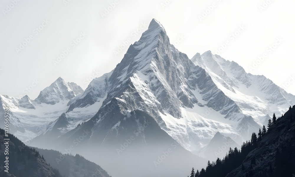 Snowy Swiss Alps Landscape with Panoramic Mountain View, High Quality Wallpaper Design, Generative Ai Snowy Swiss Alps Landscape with Panoramic Mountain View, High Quality Wallpaper Design, Generative Ai