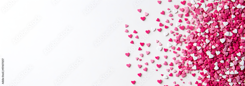 Wishing Happy New Year written in stylish black font on a vibrant coral background, with dynamic, flowing lines in soft pink.
