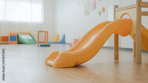 Playful Slide in a Spacious...