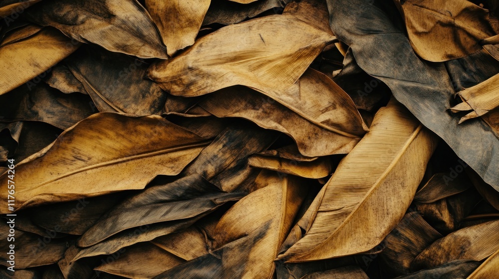 A close-up of dried leaves showcasing earthy tones and textures. A close-up of dried leaves showcasing earthy tones and textures.