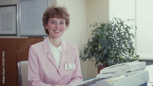 Smiling Office Worker of th...
