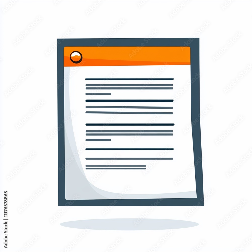 Simple document icon with lines of text. Simple document icon with lines of text.