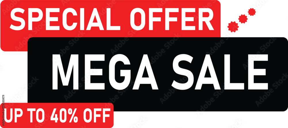 Obraz premium Big Sale, Super Sale, Mega Sale, Special Offer, Discount Tag, Black Friday, Best Sale And Offer Tag Vector Illustration 