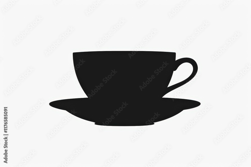 Serene silhouette of a teacup in time Serene silhouette of a teacup in time