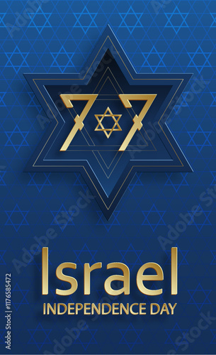 Happy Independence day of Israel card for festive 77 years