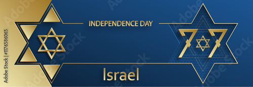 Happy Independence day of Israel card for festive 77 years