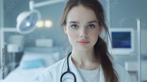 Attractive female doctor photo