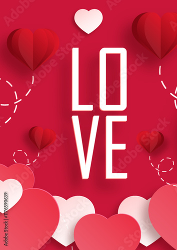 Happy valentine day invitation card