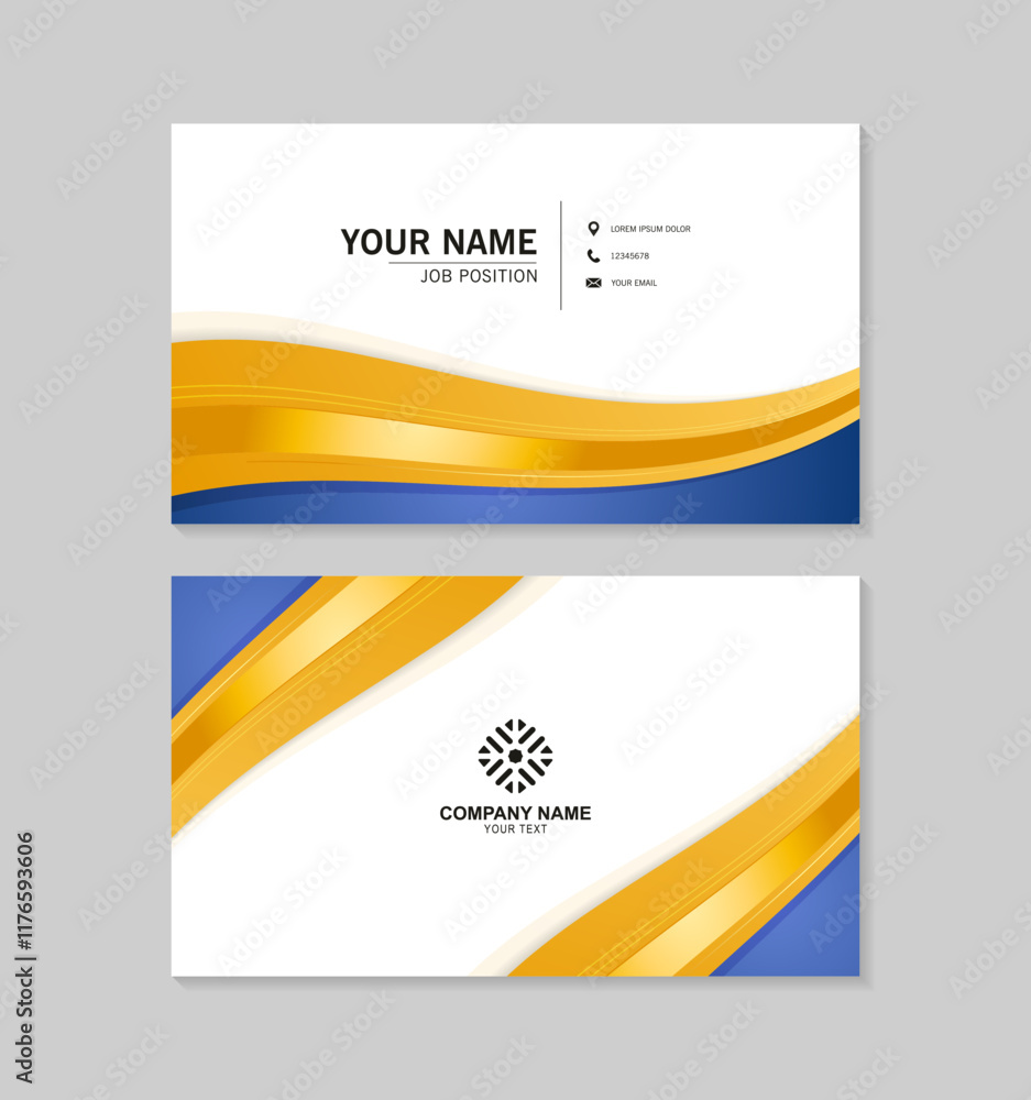 Fototapeta premium Modern wave abstract business card