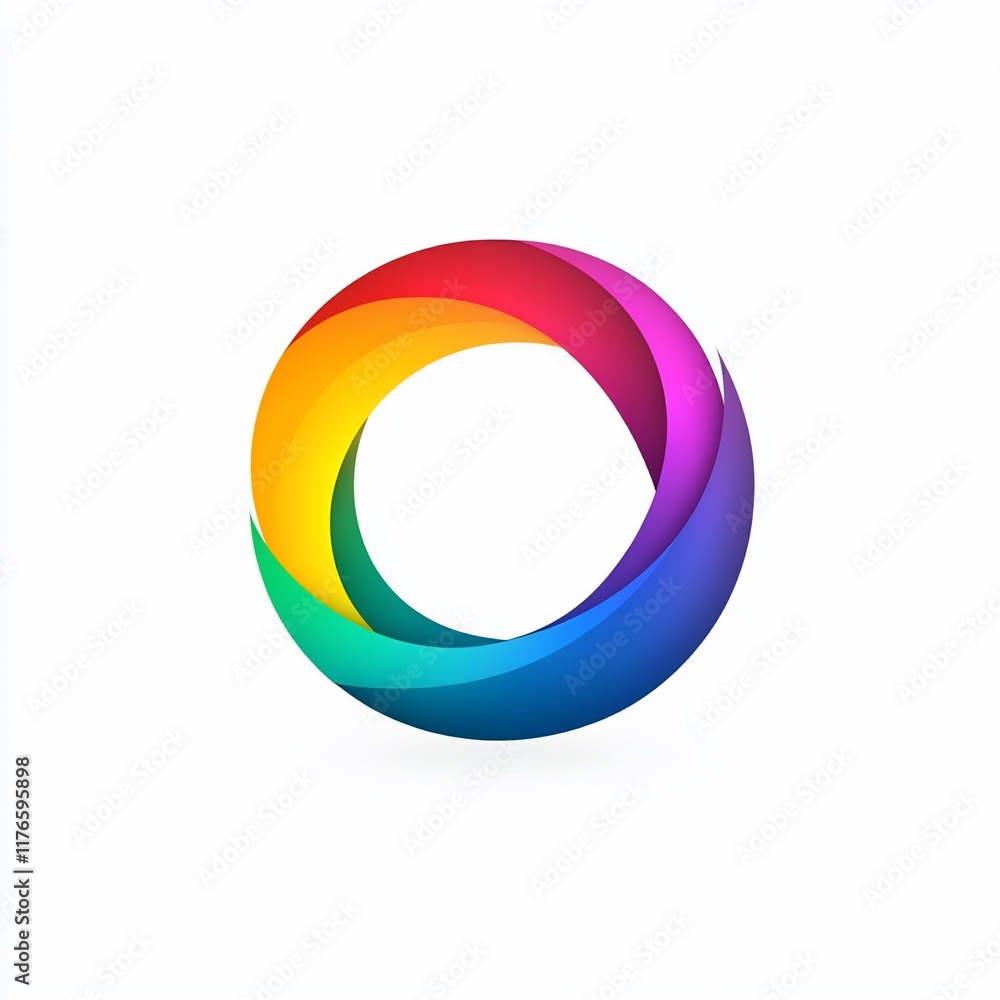 Colorful swirling abstract circle logo design. Colorful swirling abstract circle logo design.