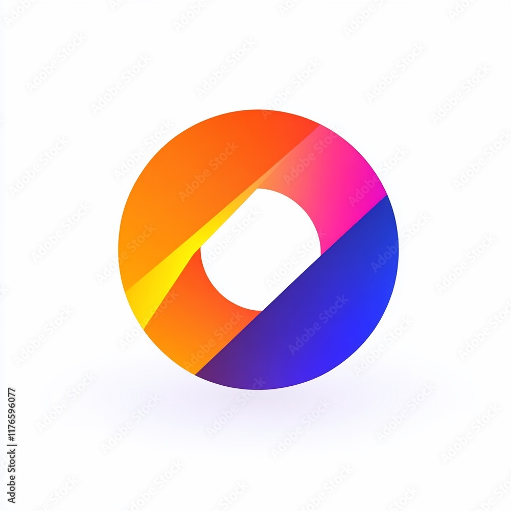 Colorful abstract circle graphic design.