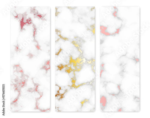 Set of marble texture backgrounds