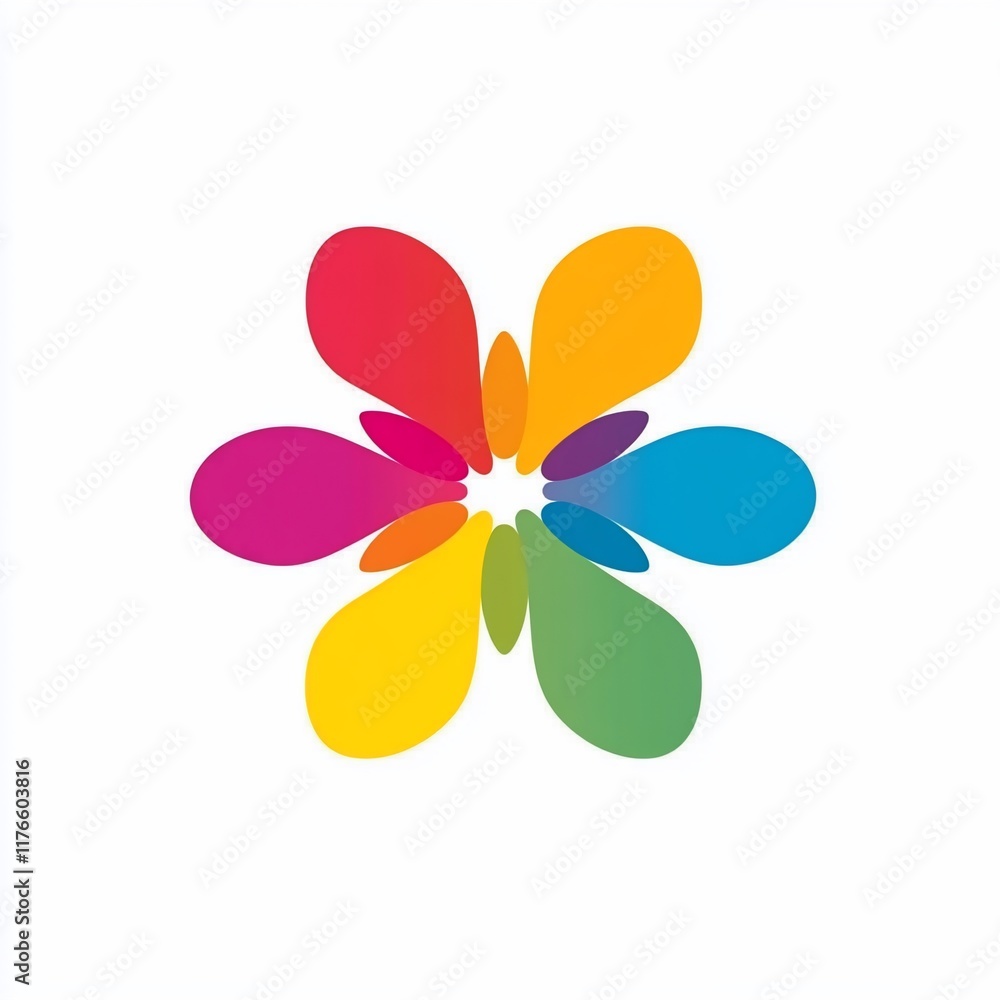 Colorful abstract flower graphic design. Colorful abstract flower graphic design.