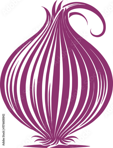 Onion vegetable vector illustration isolated on a white background