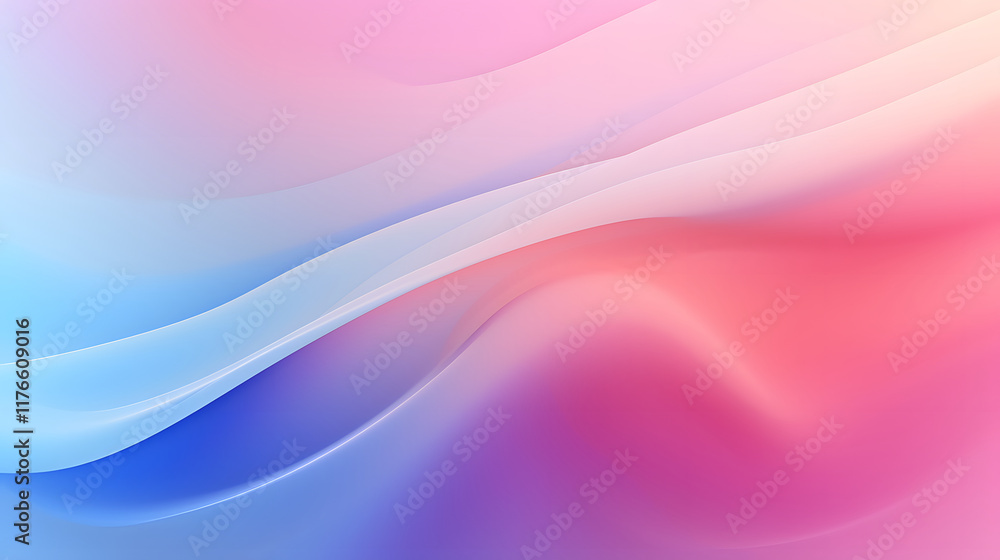 Obraz premium Digital colorful soft curves abstract poster web background
