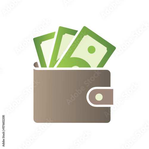 Professional Money Wallet Vector Art. photo