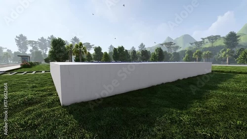 Serene Landscape with Lush Greenery and Open Road in Daylight