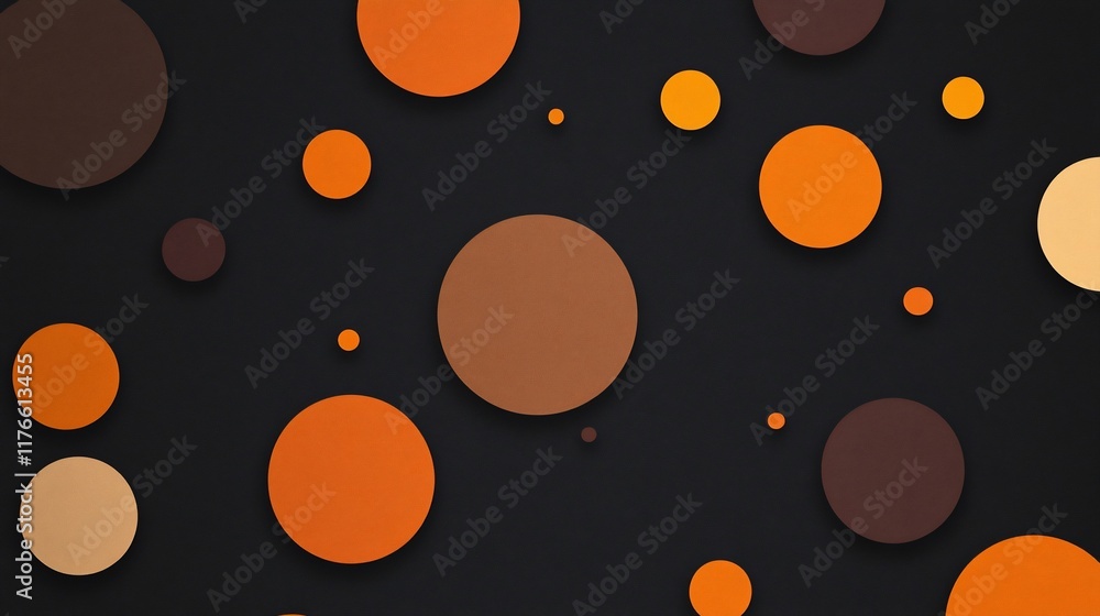 Abstract design with colorful circles on a dark background. Abstract design with colorful circles on a dark background.
