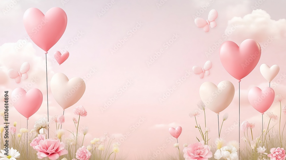 Romantic Design Background. Generated by AI. Romantic Design Background. Generated by AI.