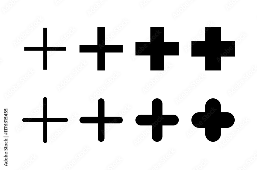 Plus Icon vector isolated on white background. Add plus icon. Addition sign. Medical Plus icon Plus Icon vector isolated on white background. Add plus icon. Addition sign. Medical Plus icon