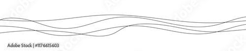 Thin curved wavy lines