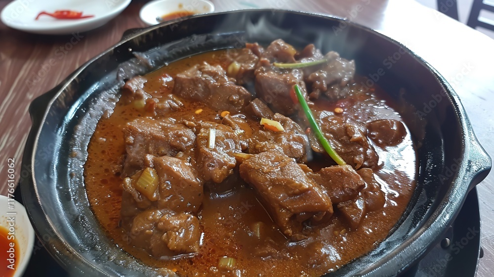 Tasty braised pork in brown sauce, with chunks of tender, succulent pork, a rich and savory sauce, and a touch of aroma. A classic and beloved dish. Tasty braised pork in brown sauce, with chunks of tender, succulent pork, a rich and savory sauce, and a touch of aroma. A classic and beloved dish.