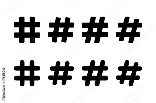 Hashtag icon vector isolated on white background. hashtag vector icon