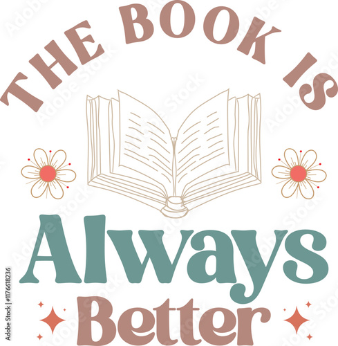 retro book lover quotes design, Printable illustration, Hand drawn illustration, Floral Boho retro lover quotes design, just one more chapter