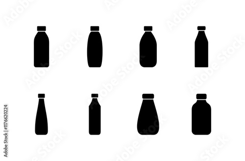 Bottle icon vector isolated on white background. Bottle vector icon