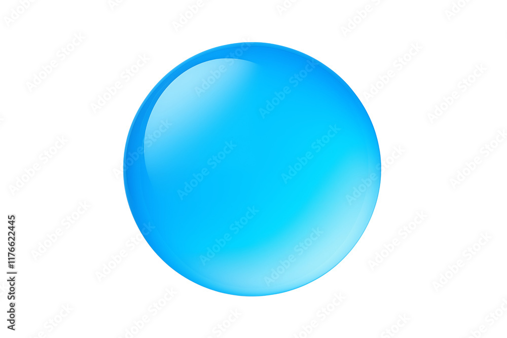 Circular blue brush stroke isolated on transparent background. Generative ai Circular blue brush stroke isolated on transparent background. Generative ai