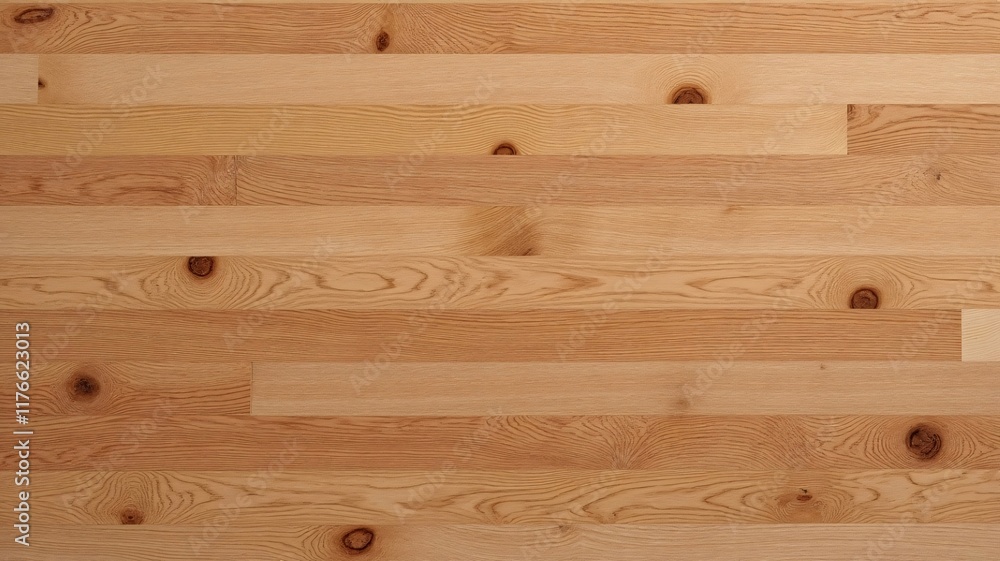 Naklejka premium High-quality oak wood texture showcasing smooth grain patterns and a warm natural tone, ideal for modern and minimalist designs.