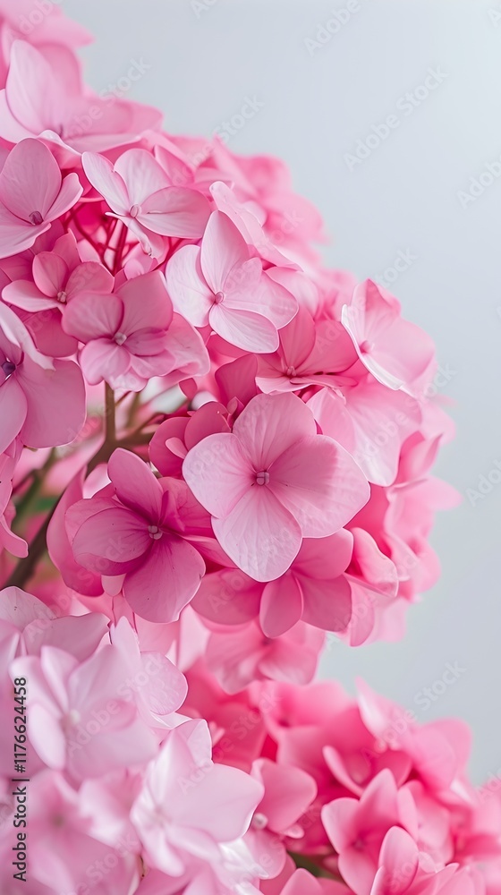 Obraz premium pink hydrangea flowers
