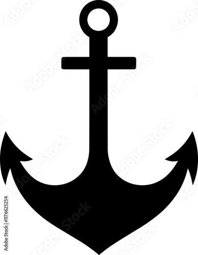 Ship anchor silhouette design illustration photo