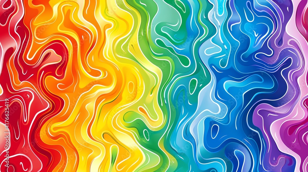 Fototapeta premium A colorful, abstract background with a swirling, marble-like pattern.