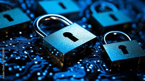 Cybersecurity Digital Technology Security 3D Illustration