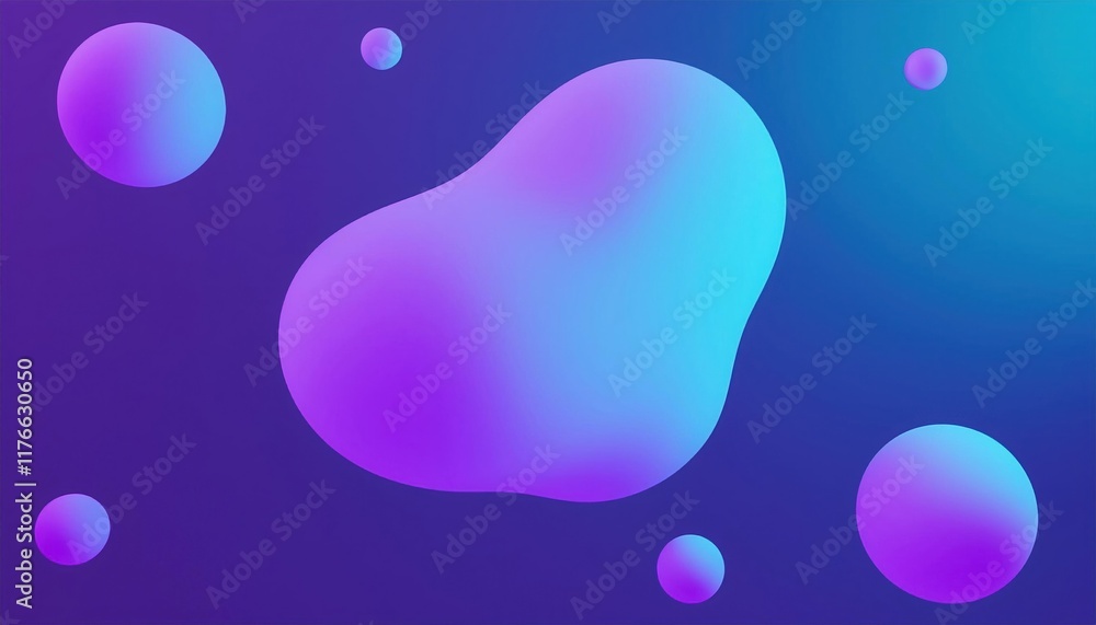 Abstract Gradient Fluid Shapes Background - Abstract backgrounds