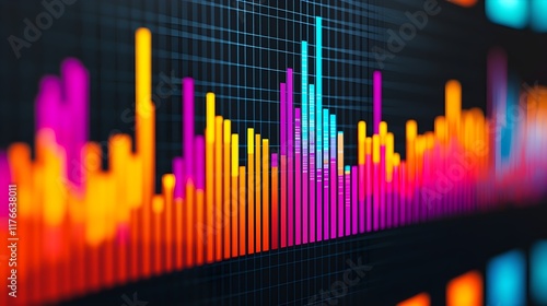 Wallpaper Mural Colorful Sound Waveforms Display with Vibrant Audio Visualization Torontodigital.ca