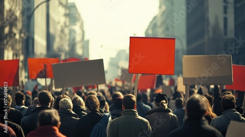 Protests against political corruption and calls for justice in urban streets filled with determined citizens demanding change photo