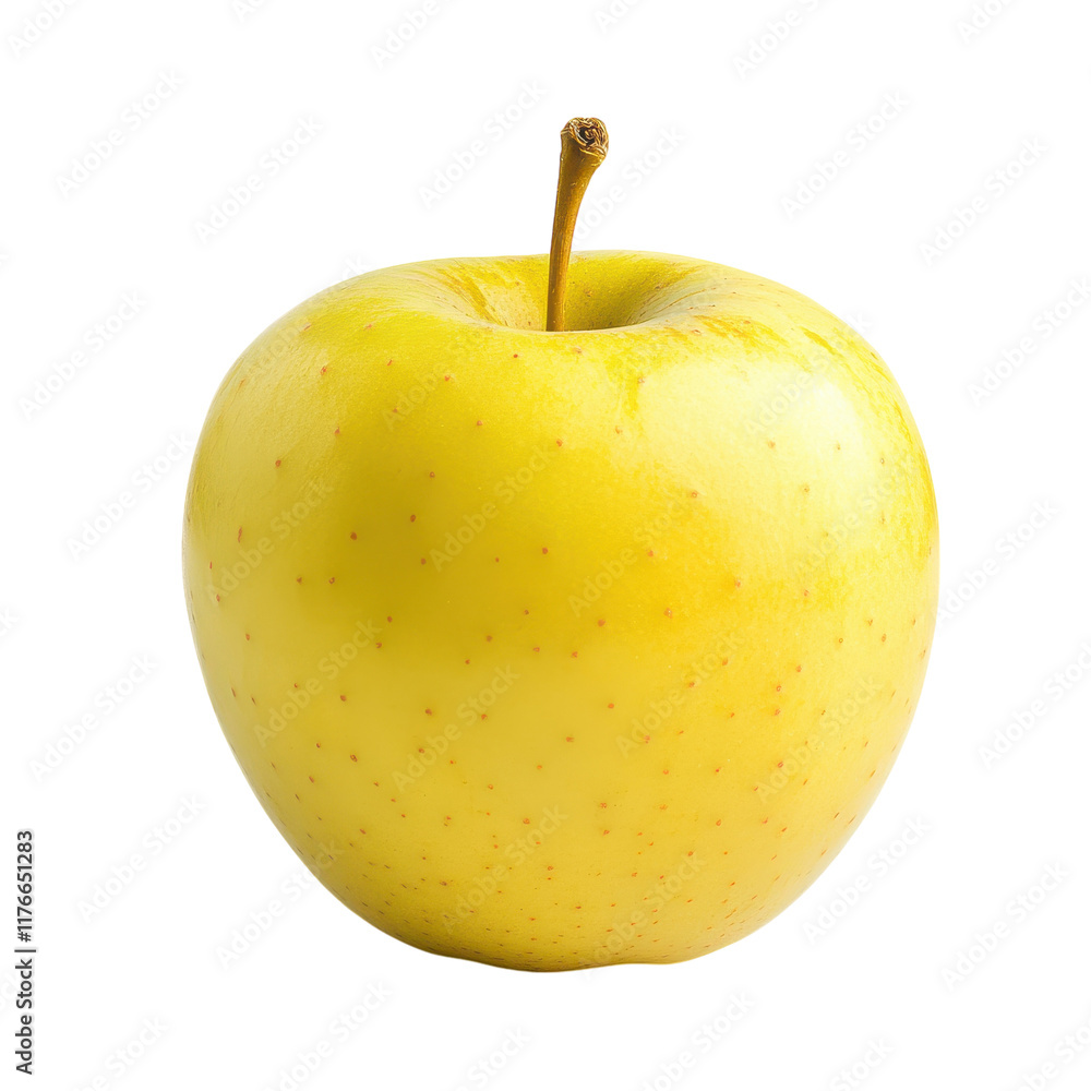 Isolated Golden Apple on White Background for Healthy Eating Concepts on transparent background Isolated Golden Apple on White Background for Healthy Eating Concepts on transparent background