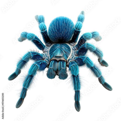 Greenbottle Blue Tarantula - A Fascinating Exotic Pet on transparent background photo