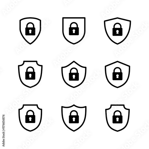 Security icon set. protection icon. privacy. vpn