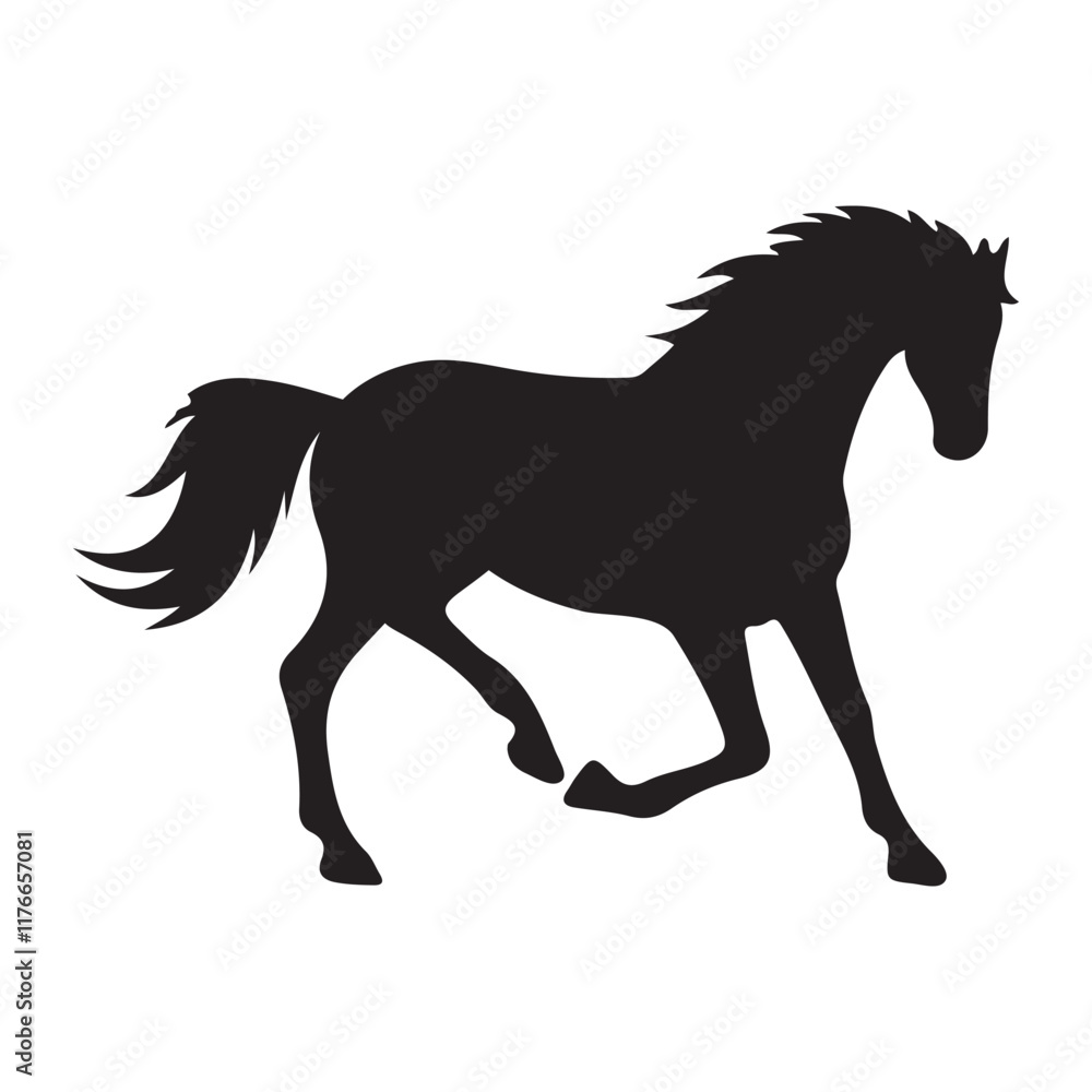 Stunning Running Horse Silhouette Vector Art for Design Projects Stunning Running Horse Silhouette Vector Art for Design Projects